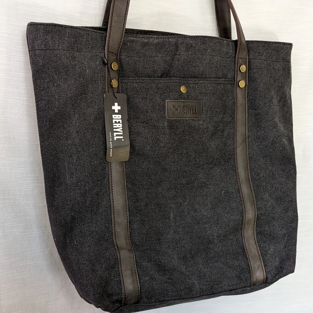 NWT Beryll Distressed‎ Canvas Tote
